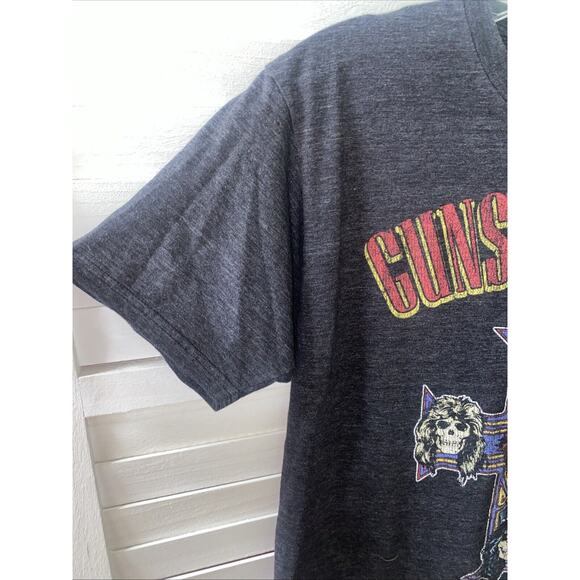 Guns N Roses Retro Men’s Size Medium Men’s Gray Black Short Sleeves T-Shirt - Picture 3 of 6